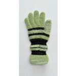 Load image into Gallery viewer, Multi Material Striped Fingerless Gloves Women S5P679