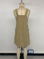 Load image into Gallery viewer, Women's Solid Corduroy Suspender Overall Dress N6A094