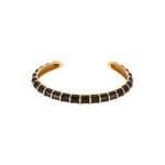 Load image into Gallery viewer, Segmented Drip Enamel Bangle Steel Open Adjustable S5P129