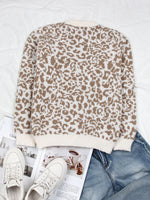 Load image into Gallery viewer, Leopard Print Cardigan Women Oversized Knit N5A887