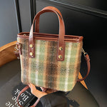 Load image into Gallery viewer, Plaid PU Bucket Bag Women Crossbody Shoulder Tote S5P720