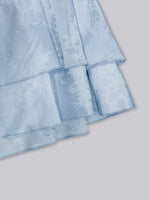 Load image into Gallery viewer, Blue Strapless Smocked Princess Satin Dress Women N5A939