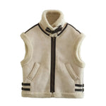 Load image into Gallery viewer, Suede Fleece Panel Vest Women Multiple Colors N5A557