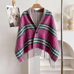 Load image into Gallery viewer, Plaid Faux Cashmere Scarf Women Autumn Winter Warm M5A327