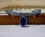 Load image into Gallery viewer, Lapis Lazuli Beaded Choker Bohemian Stone Necklace S5P188