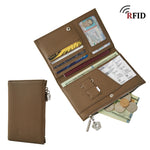 Load image into Gallery viewer, Genuine Leather Zipper Passport Wallet Women N6D022