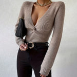 Load image into Gallery viewer, Slim Fit Knit Top Women Multiple Colors N5A588