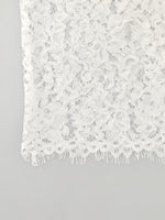 Load image into Gallery viewer, White Lace Collar Fringe Sleeve Sheer Shirt Women N5A935