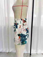 Load image into Gallery viewer, Tropical Print Drawstring Waist Wide Leg Shorts Women N6C246