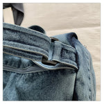 Load image into Gallery viewer, Women's Washed Denim Dumpling Tote Shoulder Bag N6J181