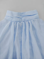 Load image into Gallery viewer, Light Blue Chiffon Cape Dress Women Half High Neck N5A925