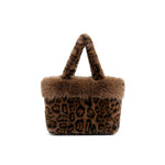 Load image into Gallery viewer, Women's Plush Leopard Print Bucket Handbag N6J174