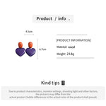 Load image into Gallery viewer, Womens Vintage Wooden Heart Stud Earrings N6K159
