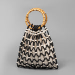 Load image into Gallery viewer, Handwoven Maple Bead Bamboo Hdl Woven Bag Women S5P965