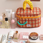 Load image into Gallery viewer, Retro Color Block Makeup Bag Waterproof Portable S5P727