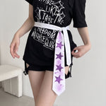 Load image into Gallery viewer, Dopamine Star Print Satin Tie Scarf Multi-Use Necktie N6G235