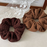 Load image into Gallery viewer, Wool-like Elastic Scrunchy Tweed Ponytail Hair Tie S5P782