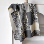 Load image into Gallery viewer, Leopard Faux Cashmere Scarf Women Warm Poly Cape M5A328