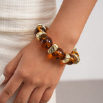 Load image into Gallery viewer, Womens Vintage Marbled Round Acrylic Beaded Necklace N6K182