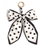 Load image into Gallery viewer, Handwoven Silk Scarf Bow Keychain Bag Charm N6G056