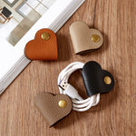 Load image into Gallery viewer, Top Grain Leather Heart Cable Organizer Portable S5P924