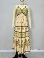Load image into Gallery viewer, Boho Print Halter Backless Maxi Beach Dress N6A078
