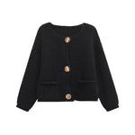 Load image into Gallery viewer, Round Neck Long Sleeve Knit Cardigan Women N5A575