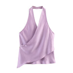 Load image into Gallery viewer, Halter Neck Satin Camisole Women N6C264