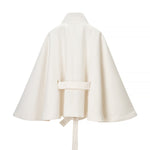 Load image into Gallery viewer, Cape Wool-like Jacket Women Metal Buckle Belt N5A715