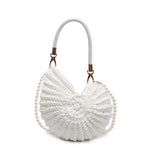 Load image into Gallery viewer, Handwoven Seashell Crossbody Bag Beach Crochet Tote N6F085