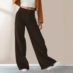 Load image into Gallery viewer, Corduroy Straight-leg Trousers High-waist N6A140
