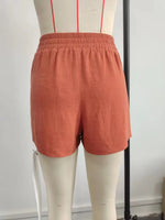 Load image into Gallery viewer, High Waist Casual Linen Shorts Women Dual Pocket N6F238