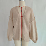 Load image into Gallery viewer, Mid Length Knit Cardigan Women Casual Loose Fit N5A852