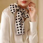 Load image into Gallery viewer, Polka Dot Multi-Use Ribbon Scarf M5A263