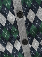 Load image into Gallery viewer, Vintage Jacquard Knit Vest V Neck Button N6A166