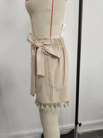 Load image into Gallery viewer, Bohemian Fringe Tie Up High Waist Shorts Women N6A105