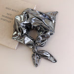 Load image into Gallery viewer, Vintage Silver Head Wrap Square Scarf Hip Hop Streetwear N6G233