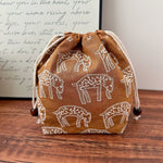 Load image into Gallery viewer, Handmade Cotton Linen Drawstring Cosmetic Pouch N6F174