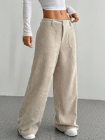 Load image into Gallery viewer, Corduroy Pants Women High Waist Wide Leg Drape N5A820