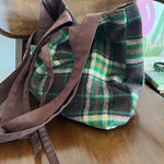 Load image into Gallery viewer, Green Check Wool Tote Bag Women Large Capacity M5A333