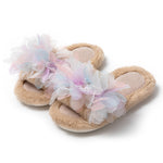 Load image into Gallery viewer, Floral Petal Open Toe Slippers Candy Color Plush M5A282