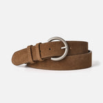 Load image into Gallery viewer, Matte Prong Buckle Genuine Leather Belt Women N6H325