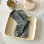 Load image into Gallery viewer, Winter Thermal Wool Blend Crew Socks Striped Cuffed M5A303