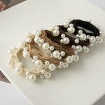 Load image into Gallery viewer, Soft Beaded Scrunchie High Ponytail Holder Women N6H183