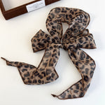 Load image into Gallery viewer, Leopard Polka Dot Chiffon Scarf Belt Women N6C010