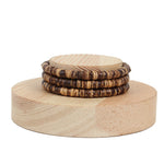 Load image into Gallery viewer, Natural Coconut Shell Beaded Bracelet S5P605