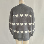 Load image into Gallery viewer, Color Block Heart Knit Sweater Women Round Neck N5A857