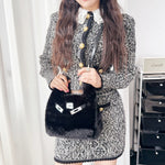 Load image into Gallery viewer, Faux Mink Fur Bucket Bag Women Sleeveless Vest Style S5P747