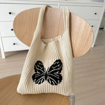 Load image into Gallery viewer, Women's Woven Polyester Knit Tote Shoulder Bag N6J166