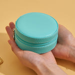 Load image into Gallery viewer, Portable Round Jewelry Box Travel 2 Layer Storage S5P839